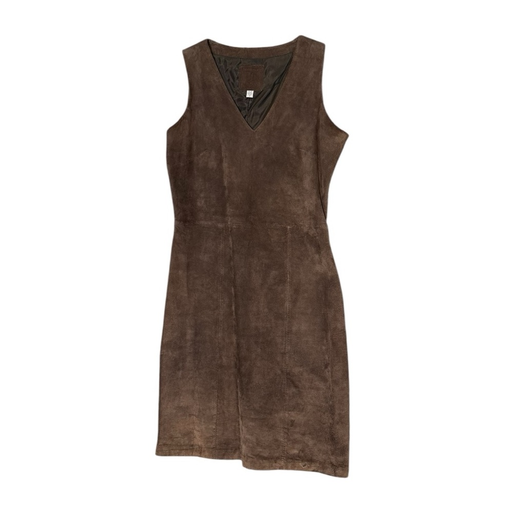 Tristan Brown Suede Leather Dress Size 2 Sleeveless V-Neck
Size: 2